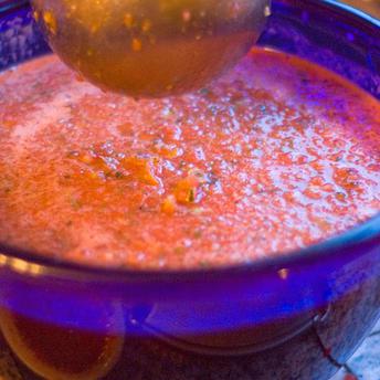 Supa rece de pepene rosu